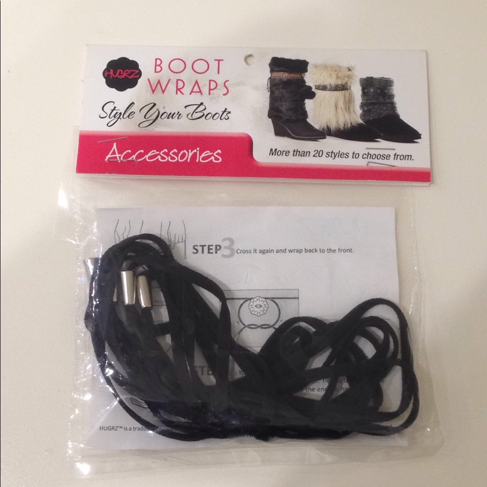 Hugrz Black Suede Boot Wrap Laces 1 Pair
